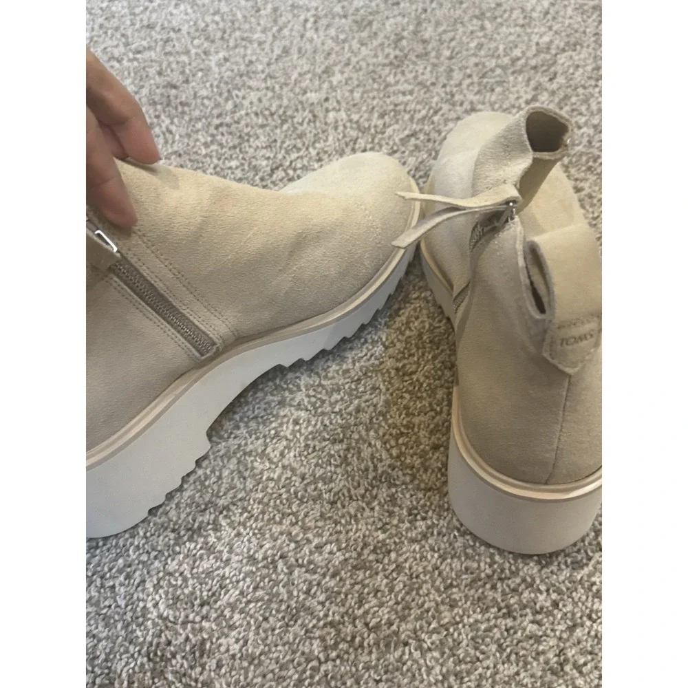 Tom's Maude‎ Wedge Bootie In Natural Size 9.5W